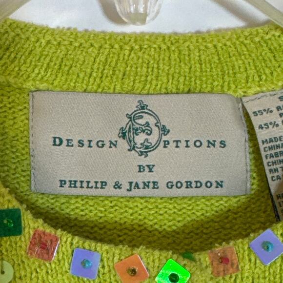 Design Options by Philip and Jane Gordon Small Beach Sweater W Beads & Sequins - Picture 7 of 15